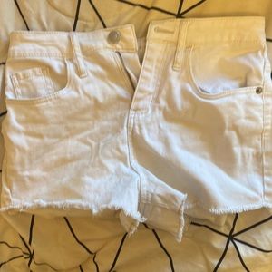 Size 2 target white raw hem shorts